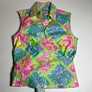 Size 4 Lilly Pulitzer sleeveless wrap top